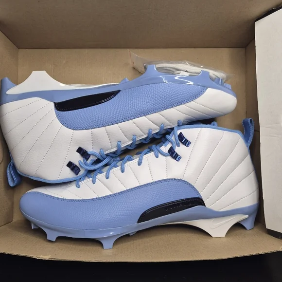 Nike Jordan 12 Mid Alpha Menace UNC PE Football Cleats Mens  display picture 3
